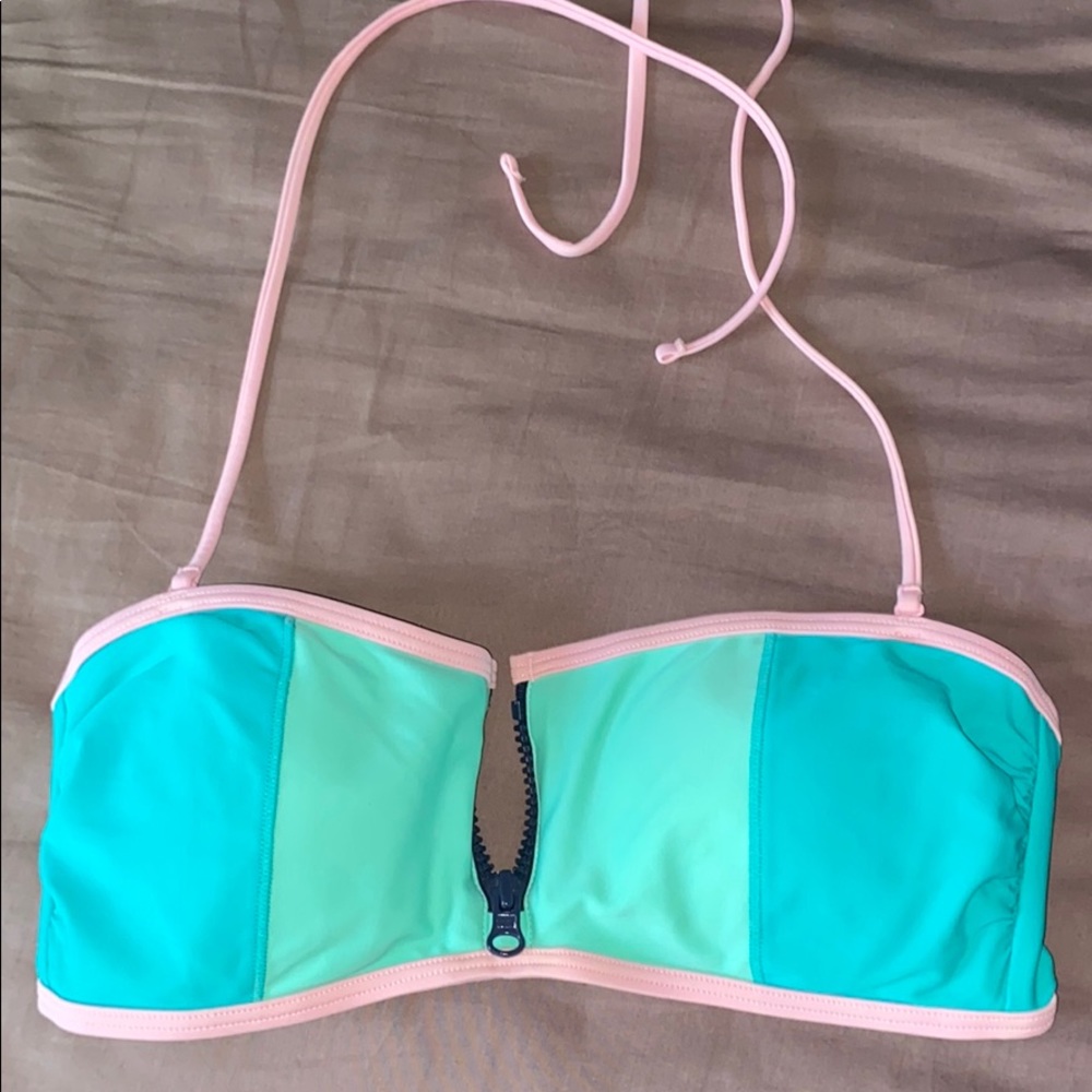 Aerie Zipper Bikini Top